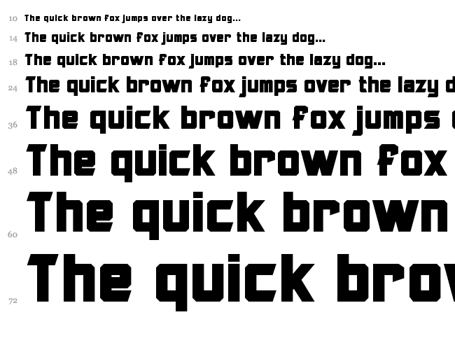 Armorhide font waterfall